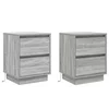 Noćni ormar 2 pcs Siva 39 x 34,5 x 50 cm Konstruirano drvo