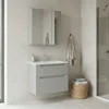 HANAH HOME Kupatilski ormarić sa umivaonikom i ogledalom (2 komada) Messina 65 v2 402