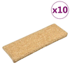 Prostirke za stepenice 10 kom 65x21x4 cm bež pravokutni rub