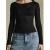 Sinsay - Uska basic bluza - crno