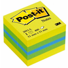 3M Post-it kocka Lemon, 51 x 51 mm, tribarvna, 400 lističev