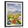 Plakat s paspartujem oljna slika divje rože - 20x30 no frame