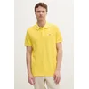 Bombažen polo Tommy Jeans rumena barva, DM0DM20226