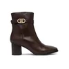 Škornji Tommy Hilfiger Th Strap Leather Block Heel Boot FW0FW09488 Rjava