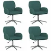 Okretne radne stolice 4 kom. 54 x 58 x 90 cm Tamnozelena