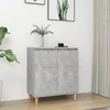 Den Komoda z lesenimi nogami betonsko siva 60x35x70cm iverna