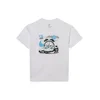 Nike Sportswear Majica svetlo modra / svetlo siva / črna / off-bela