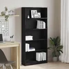 Polica za knjige crni hrast 80x24x176 cm konstruirano drvo