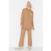 Trendyol Camel Threads Chain Detailed Sweater-Pants Knitwear Set