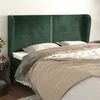 Vidaxl vidaXL Vzglavje s krilci temno zeleno 203x23x118/128 cm žamet