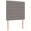 Vidaxl LED Box Spring Postelja z vzmetnico Taupe 120 x 200 cm blago