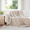 Pokrivači za bacanje 24 pcs Bež 270 x 240 cm Runo