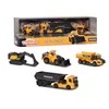 Gradbeni avtomobilčki Volvo Construction Giftpack Majorette s gibljivimi deli, 4 vrste v darilni embalaži