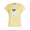 Karl Lagerfeld Majica Ikon Choupette rumena/črna/bela