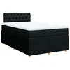 Vidaxl Box spring postelja z vzmetnico črna 120x190 cm blago
