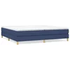 Vidaxl Posteljni okvir z vzmetmi moder 200x200 cm blago