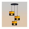 Luster na sajli ALBA 3xE27/15W/230V, prečnik 40 cm, crna/smeđa