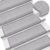 Samoljepljivi otirači za stube 15 kom 65x21x4 cm boja platine