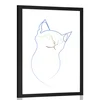 Plakat s paspartujem barvne linije mačke - 30x45 no frame