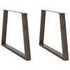 Noge za blagovaonski stol V-oblik 2 kom Prirodni čelik 90 x (72-73,3) cm Čelik