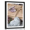 Plakat s paspartujem nostalgični listi - 60x90 white