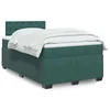 VIDAXL Box spring postelja z vzmetnico temno zelen 120x190 cm žamet