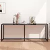 Konzolni stol crni 200 x 35 x 75,5 cm od kaljenog stakla