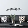 Opviq Zidna dekoracija Bugatti Veyron Silhouette, 70x13 cm, 1.5 mm, Crna