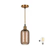 BRILAGI-LED Luster na sajli RETRO GLASS 1xE27/60W/230V O 14 cm zlatna/zadimljeno-smeđa