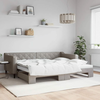 Greatstore Izvlečna dnevna postelja taupe 90x200 cm blago