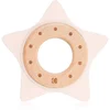 Kikkaboo Silicone and Wood Teether Star grizalo Pink 1 kos