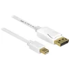 Delock DisplayPort priključni kabel [1x Mini-DisplayPort vtič => 1x DisplayPort vtič] 1 m bel 384