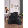 Lessentiel Maison Set Prekrivač i jastučnica Solid, 160x220 cm, Crni