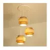 Brilagi - Luster na sajli RESNA 3xE27/60W/230V, prečnik 45 cm, braon/bež