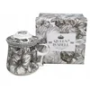 Porcelanasta skodelica z infuzerjem 350 ml v škatli, kolekcija Gray Rose