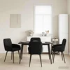 Trpezarijske stolice 4 pcs Baršun Crna 57 x 50 x 85 cm
