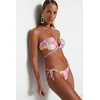 Trendyol Floral Pattern Tunnel Bikini Bottoms with Regular Legs