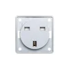 Integro Flow enojna vtičnica z vtičnico 16A britanski standard svetlo siva 0962622506