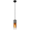 Globo 21000HG - Luster na sajli ANNIKA 1xE27/25W/230V prečnik 10,5 cm crna/bakarna