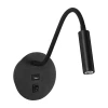 Brilagi - LED fleksibilna zidna lampa sa USB portom MAYA LED/3W/230V crna