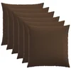 vidaXL Prevleka za blazino 6 kos HEERLEN Rjava 70 x 70 cm Blago