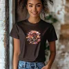 Camiseta Majica sa štampanim printom Cam 411, Ženska, Čokolada