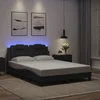 Okvir za krevet Viana s LED-om bez madraca crni 140x190 cm