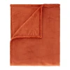 Oranžna odeja iz mikropliša 130x170 cm Raschel Velvet – Catherine Lansfield