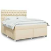 vidaXL vidaXL Box spring postelja z vzmetnico krem 180x200 cm blago, (21310162)