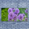 tulup.si Slika na steklu Purple travnik flowers 140x70 cm 4 obešalnika