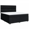 Vidaxl Box spring postelja z vzmetnico črna 180x200 cm blago