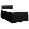 Vidaxl Box spring postelja z vzmetnico črn 120x200 cm blago