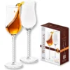 shumee Ročno izdelani kozarci za sherry Wilmax | komplet 2 | 130 ml | kozarci za grappa | kozarci za vodko s pecljem | kozarci za liker | kozarci za porto | kozarci za vodko