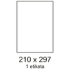 Nalepke 210x297mm 1 nalepka na list 100 listov Nalepke
